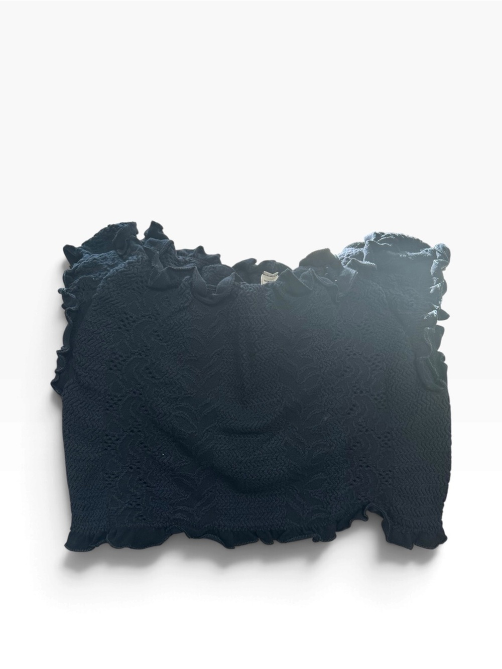 Free People Black Lace Ruffled Bandeau